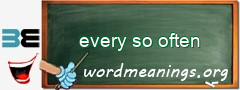 WordMeaning blackboard for every so often